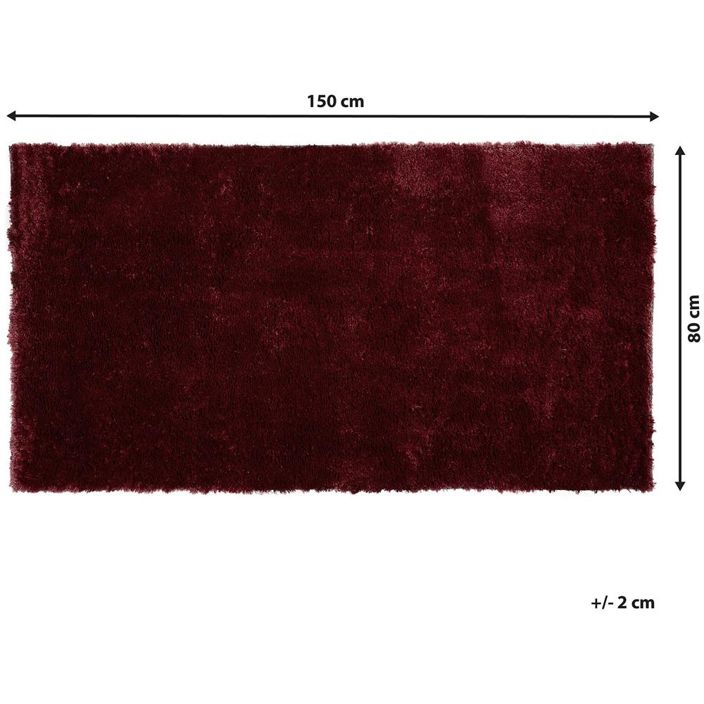Tappeto Shaggy Rosso Scuro 80 X 150 Cm Evren - Foto 2