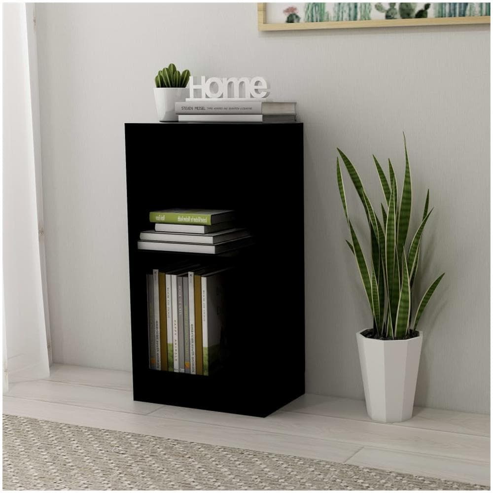 Libreria Nera 40x24x75 Cm In Truciolato - Foto 1