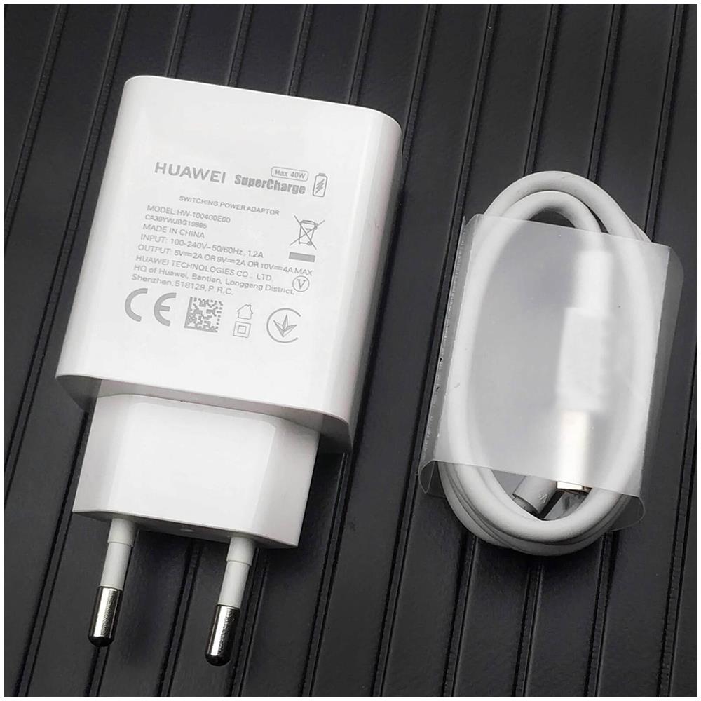 Caricabatterie Usb Supercharge 40w Con Cavo Usb-c Bianco - Foto 2