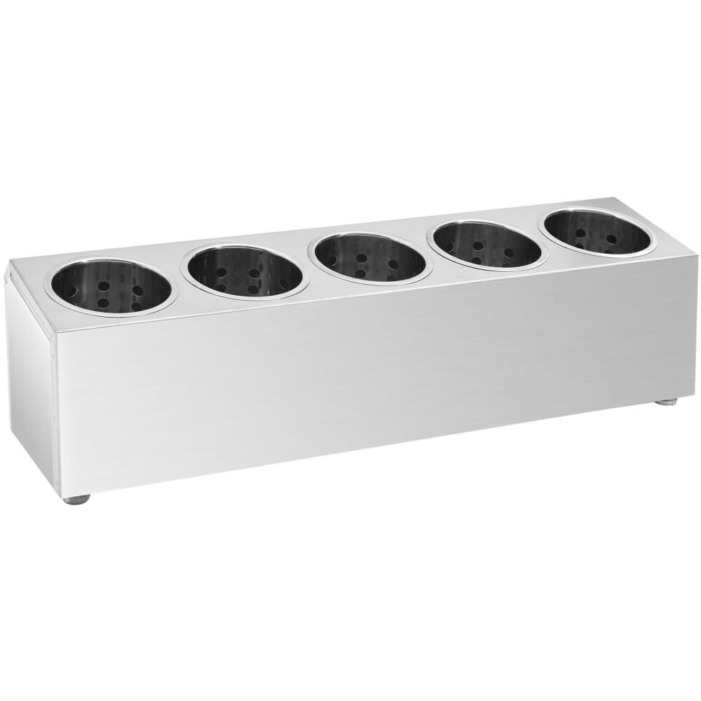 Portaposate Con 5 Inserti Rettangolare In Acciaio Inox - Foto 2