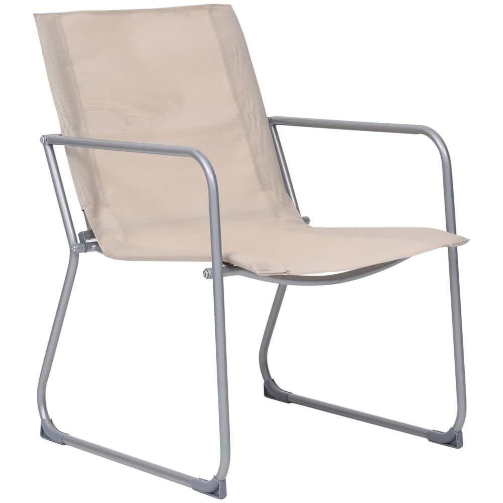 Set Divano Da Giardino 4 Pz In Tessuto E Acciaio Crema - Foto 8