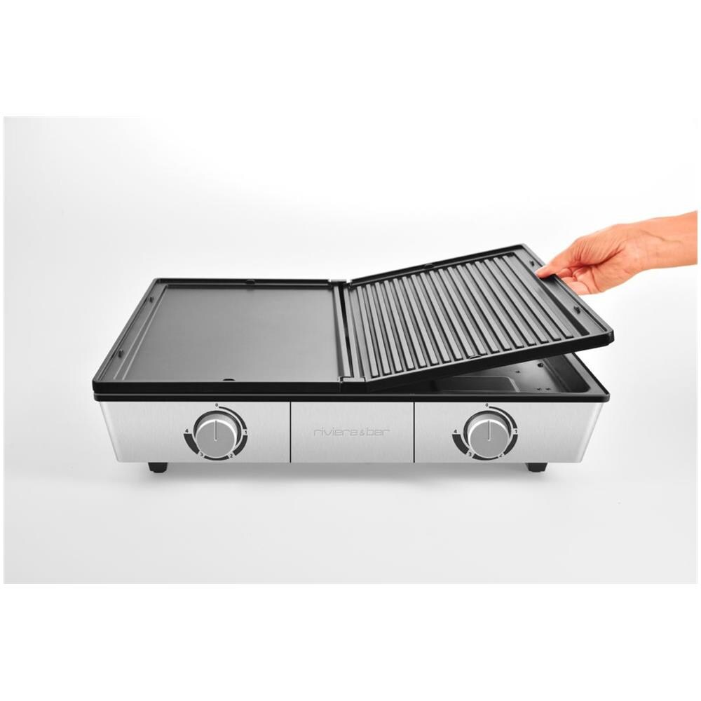 Griglia Elettrica Plancha 2200w 43x30,5cm - Qpl800 - Foto 2