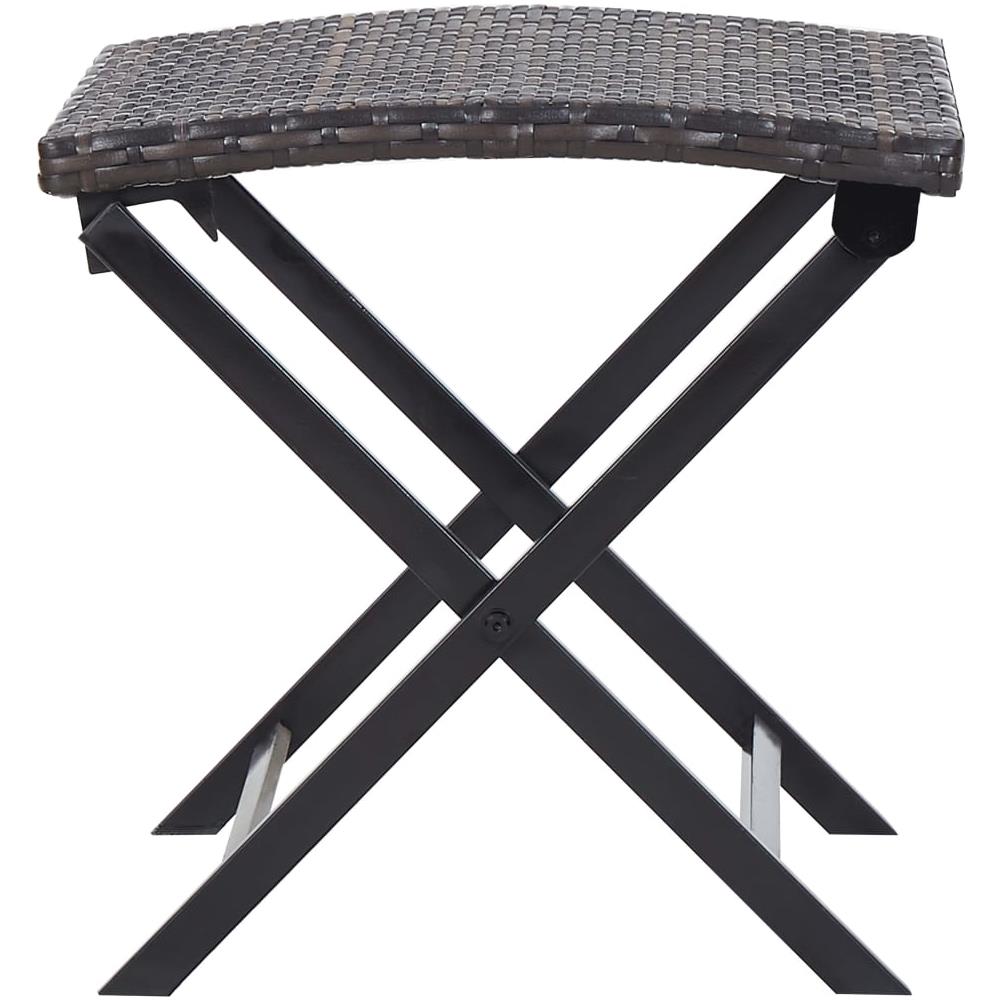 Sgabello Pieghevole in Polyrattan Marrone - Foto 2