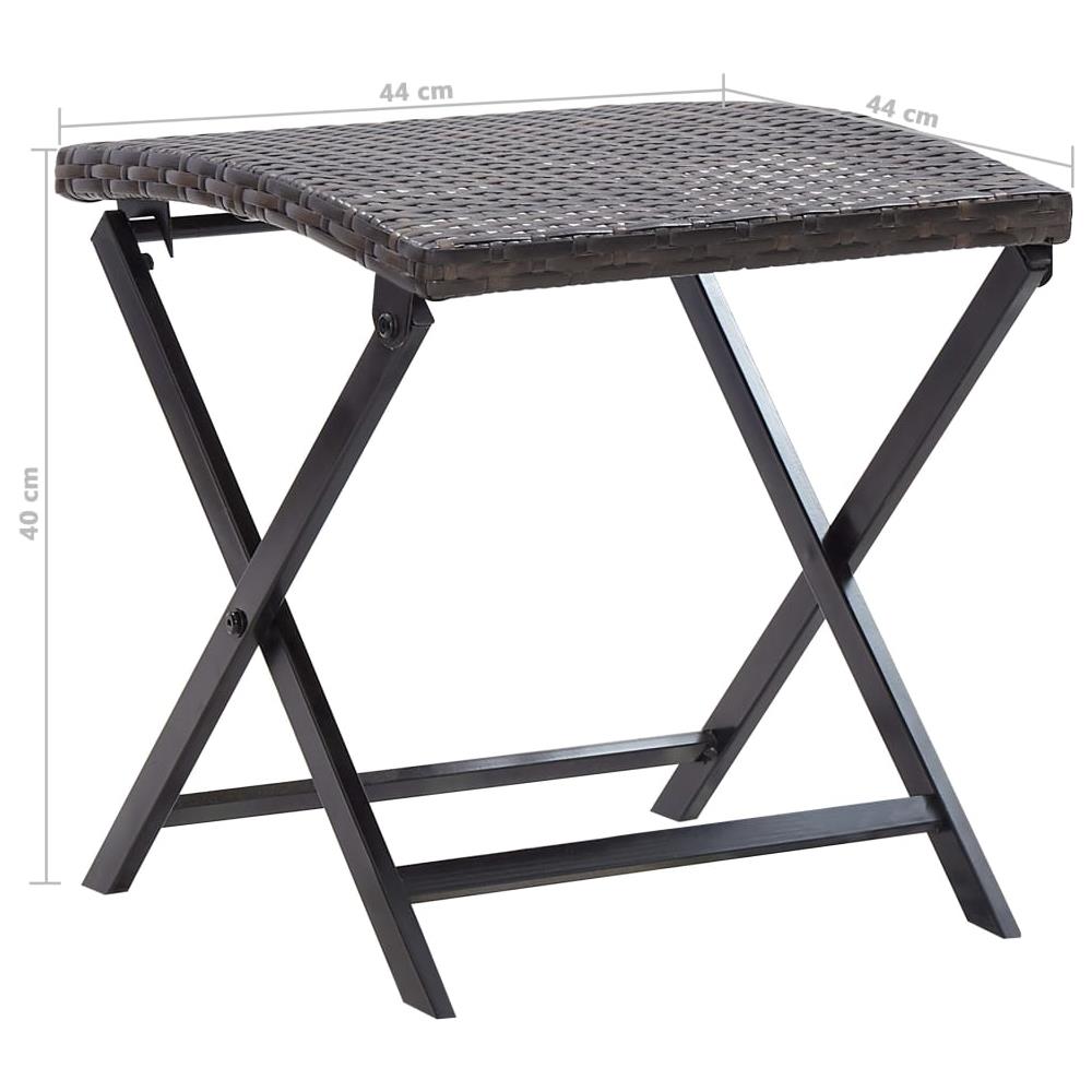 Sgabello Pieghevole in Polyrattan Marrone - Foto 5