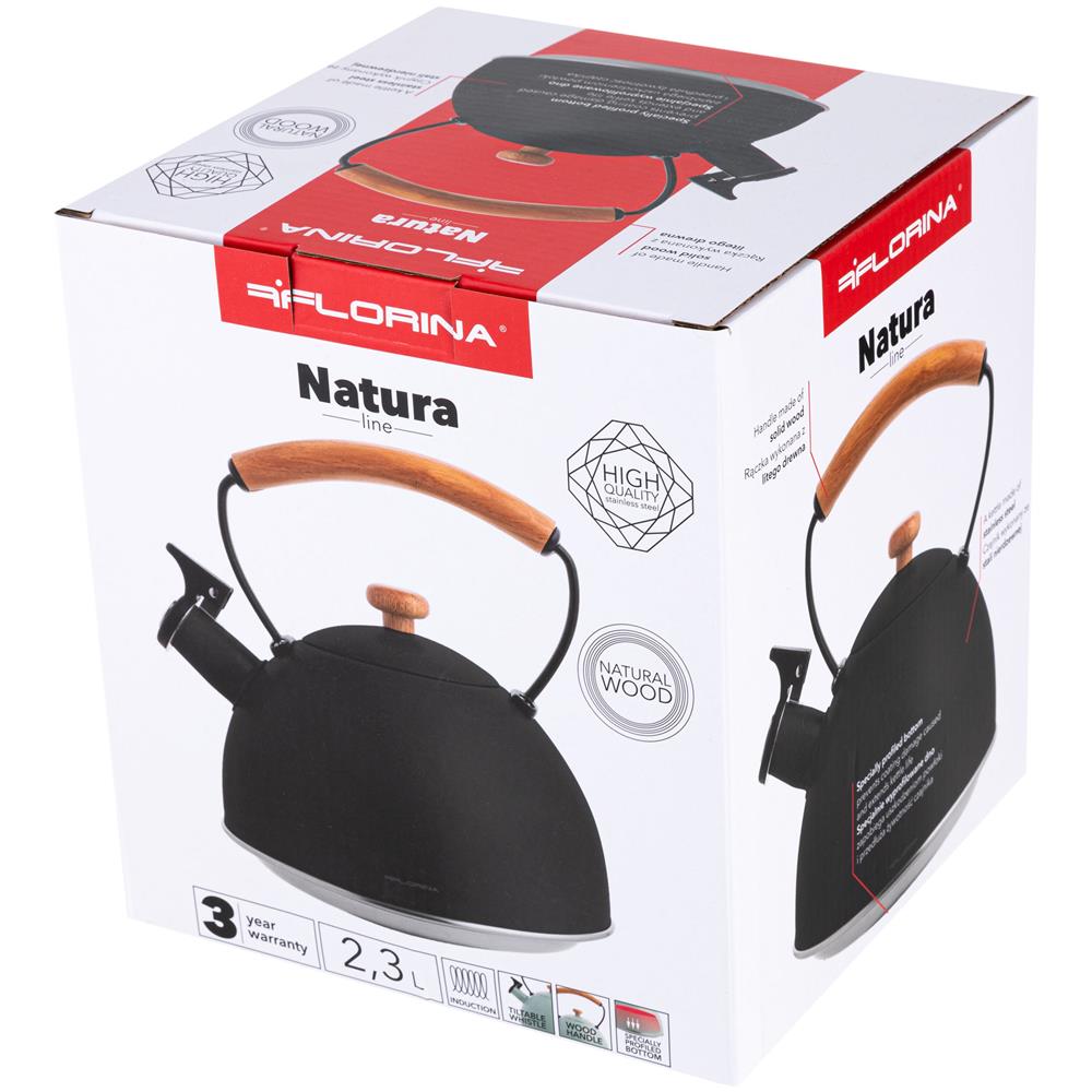 Bollitore a Induzione Wooden Capacità 2.3 Litri Colore Nero - Foto 6