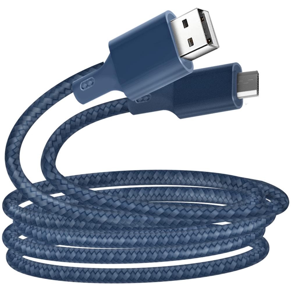 Cavo Riciclabile Da Usb A Micro-usb 2m Potenza 2,1a - Royal Blue - Foto 1