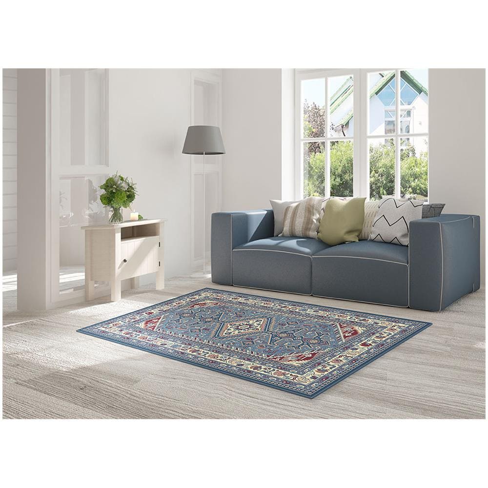 Tappeto In Stampa Digitale Disegno Persia Colore Blu 150x190 Blu - Foto 1