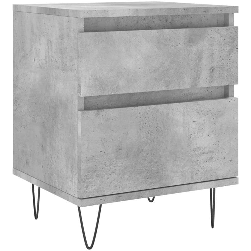 Comodino Grigio Cemento 40x35x50 Cm In Legno Multistrato - Foto 2