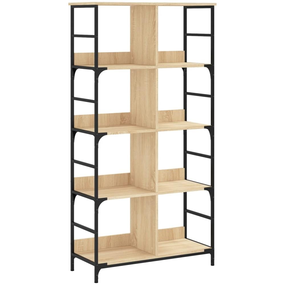 Libreria Rovere Sonoma 78,5x33x153 Cm In Legno Multistrato - Foto 2