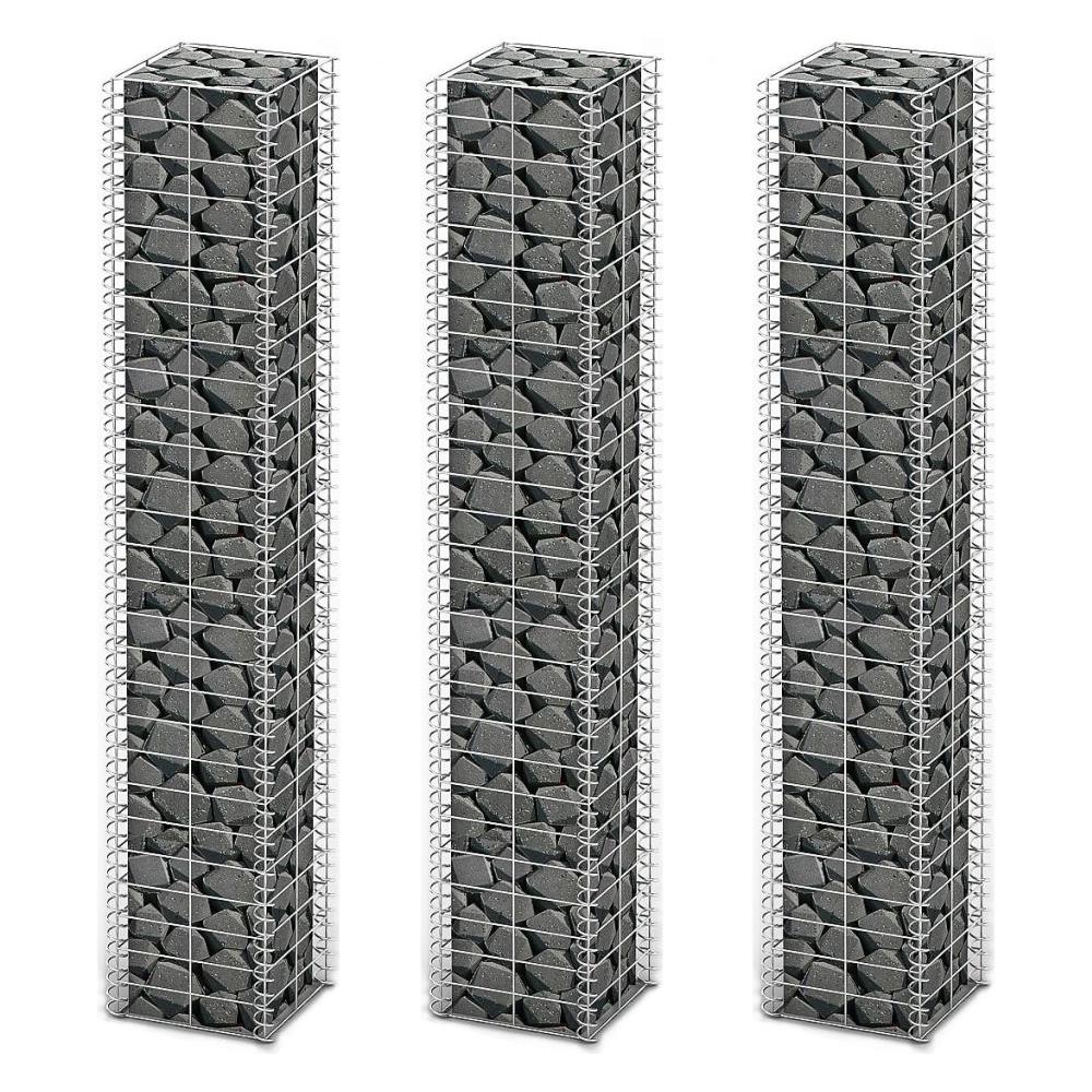 Set 3 Pezzi Parete Di Gabbione Filo Zincato 25 X 150 Centimetri - Foto 1
