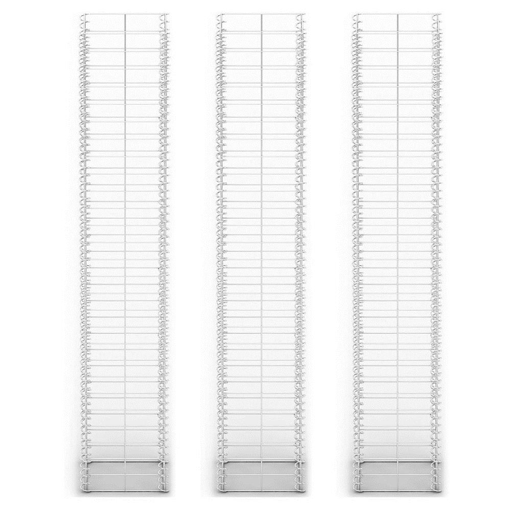 Set 3 Pezzi Parete Di Gabbione Filo Zincato 25 X 150 Centimetri - Foto 6
