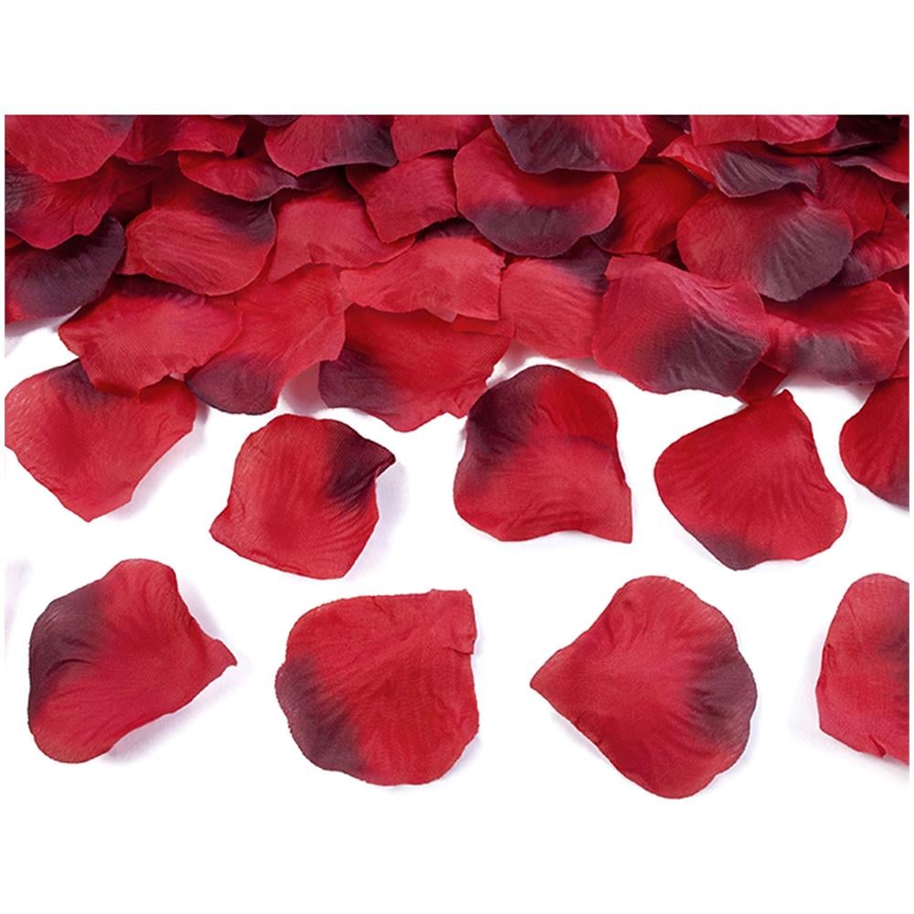 100 Petali Di Tessuto Rosso Scuro Taglia Unica - Foto 1