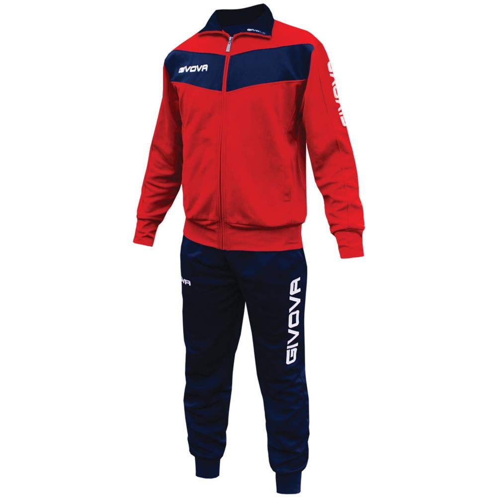 Tuta Visa Givova - Completo Di Giacca A Manica Lunga E Pantalone Di Colore Rosso / blu Taglia 2xs - Foto 1