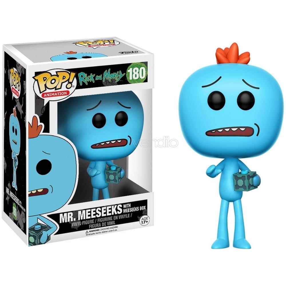 Rock And Morty Pop Animation Vinile Figura Mr. Meeseeks 9 Cm - Foto 1