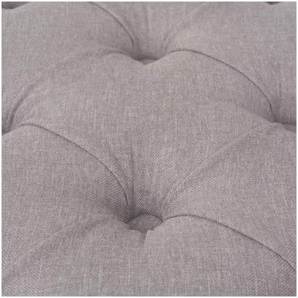 Panca In Legno Massello E Lino 150x40x48 Cm Grigio Chiaro - Foto 2