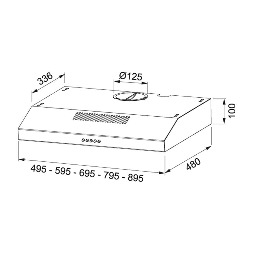 Cappa da Isola Brisa Plus 60 Aspirante Colore Bianco - Foto 3