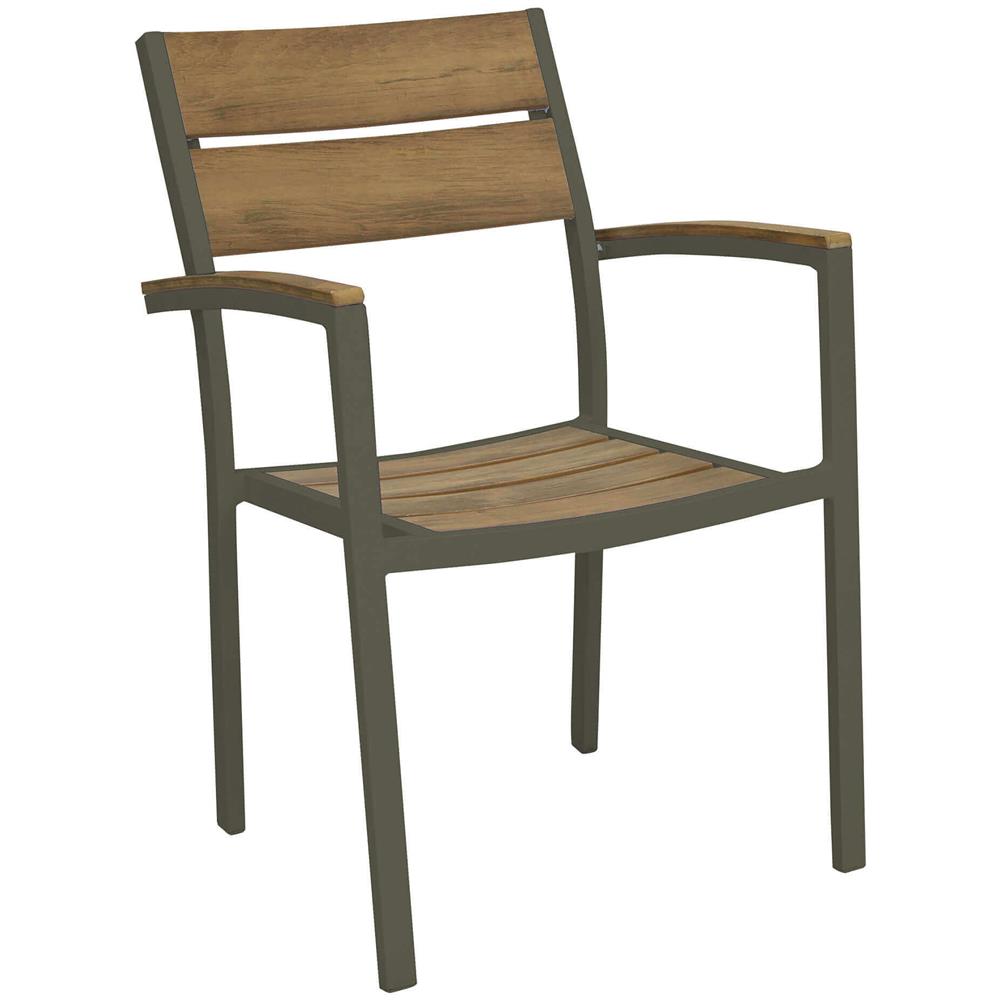 Viduus - Poltrona Da Giardino In Alluminio E Polywood Impilabile - Foto 1