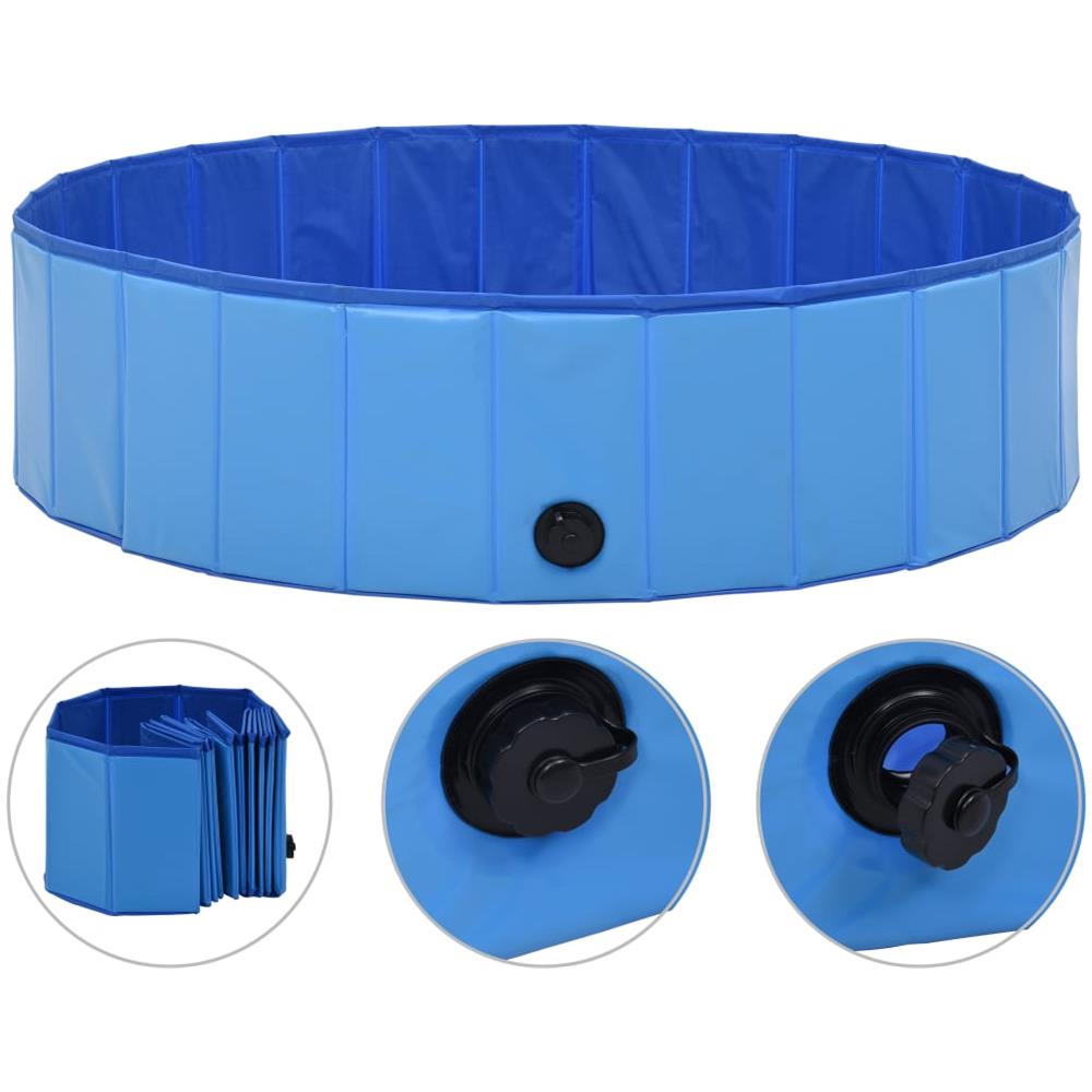 Piscina Per Cani Pieghevole Blu 120x30 Cm In Pvc - Foto 2