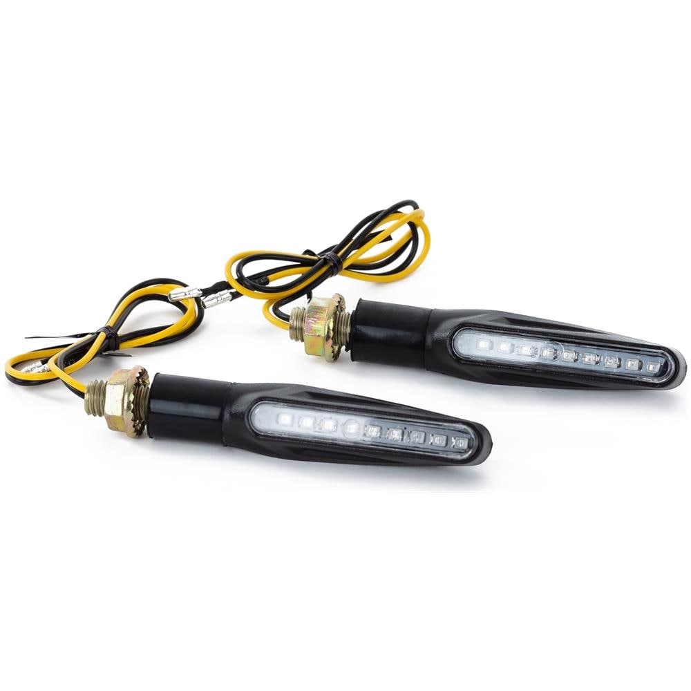Design Unico Indicatori Segnalatori Frecce Direzione Moto 12v Nero - Foto 1