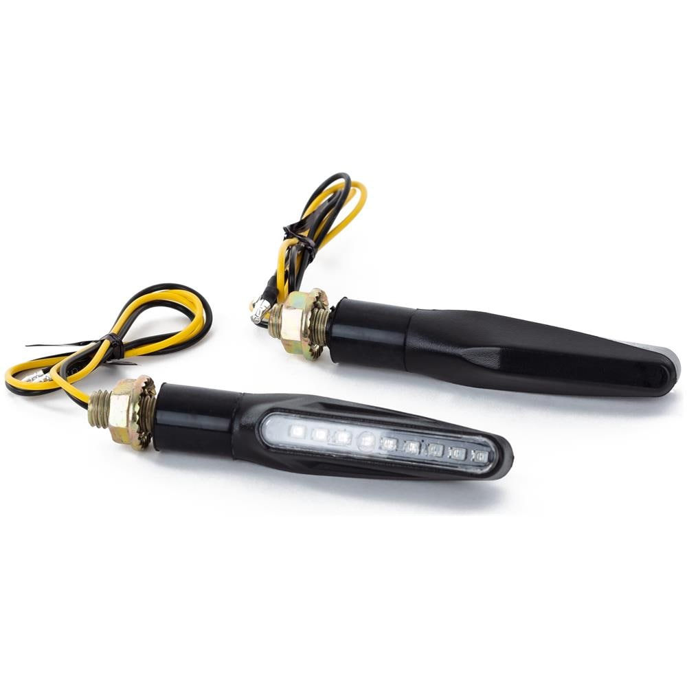 Design Unico Indicatori Segnalatori Frecce Direzione Moto 12v Nero - Foto 3