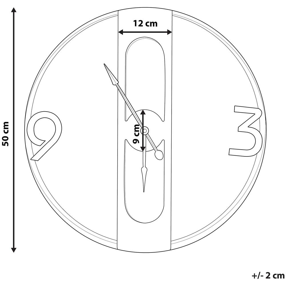 Orologio Da Parete Ø 50 Cm In Legno Chiaro Mulhouse - Foto 2