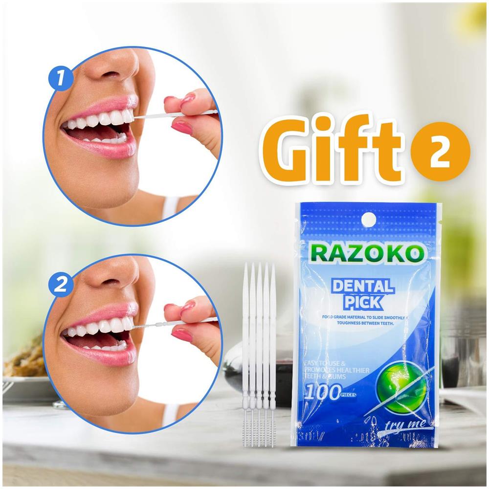 Scelte Dental Floss Ad Alta Tenacit Stuzzicadenti Sticks 250pcs Clean Heathy Con Portatile Custodia Da Viaggio E Dentalpicks Perfetto Per Famiglia Hotel Viaggi - Foto 2
