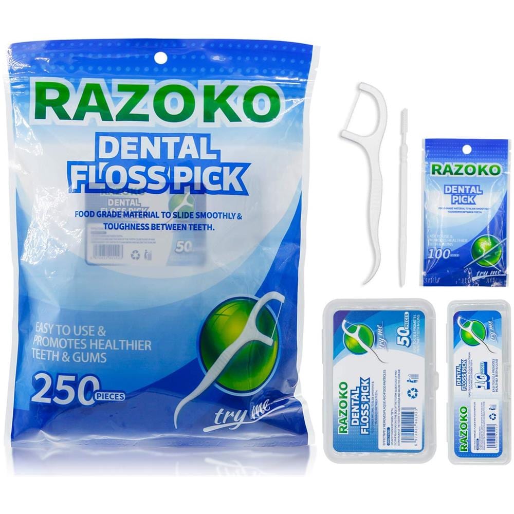 Scelte Dental Floss Ad Alta Tenacit Stuzzicadenti Sticks 250pcs Clean Heathy Con Portatile Custodia Da Viaggio E Dentalpicks Perfetto Per Famiglia Hotel Viaggi - Foto 1