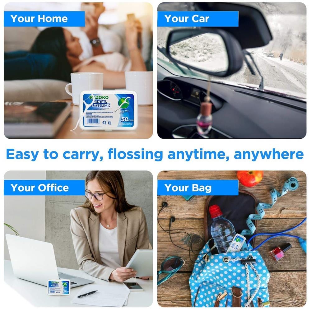 Scelte Dental Floss Ad Alta Tenacit Stuzzicadenti Sticks 250pcs Clean Heathy Con Portatile Custodia Da Viaggio E Dentalpicks Perfetto Per Famiglia Hotel Viaggi - Foto 4