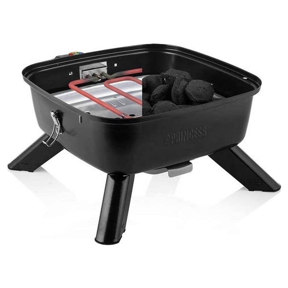 Griglia Barbecue Ibrida Portatile 2000 W Nera - Foto 3