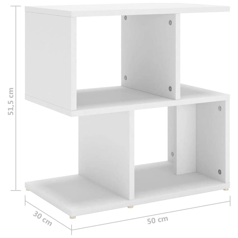 Comodini 2pz Bianchi 50x30x51,5 cm in Legno Multistrato - Foto 7