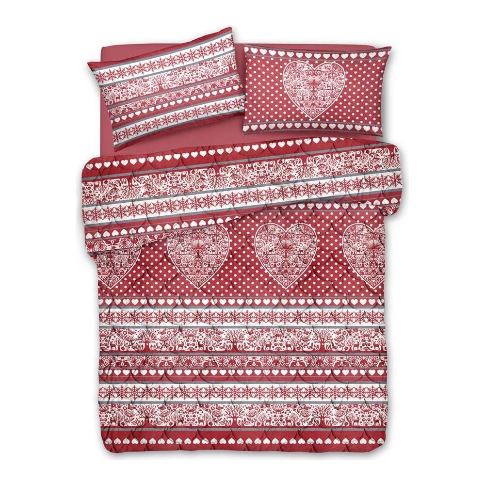 Trapunta Piumone Invernale Linea Pensieri Delicati Disegno New Tirolo Singolo Rosso - Foto 1