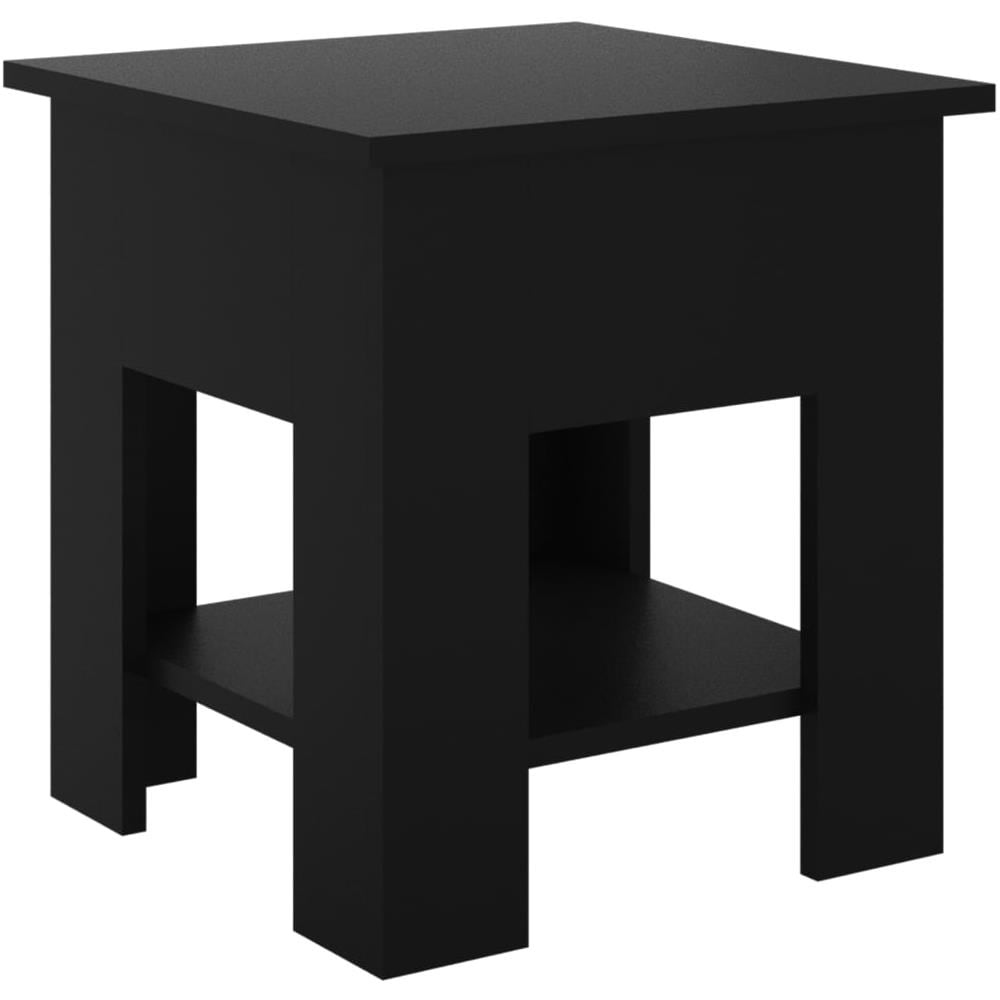 Tavolino Da Salotto Nero 40x40x42 Cm In Legno Multistrato - Foto 2