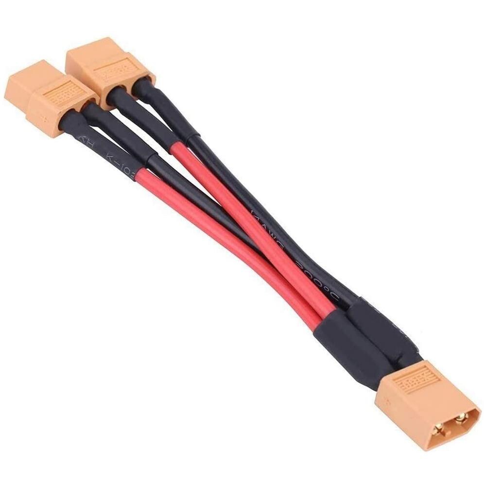Xt60 Connettore A Spina Cavo Adattatore Per Connettore Per Batteria Parallela 14awg Cavo Per Rc Lipo (1 Femmina A 2 Maschi), 1 Pezzo - Foto 1