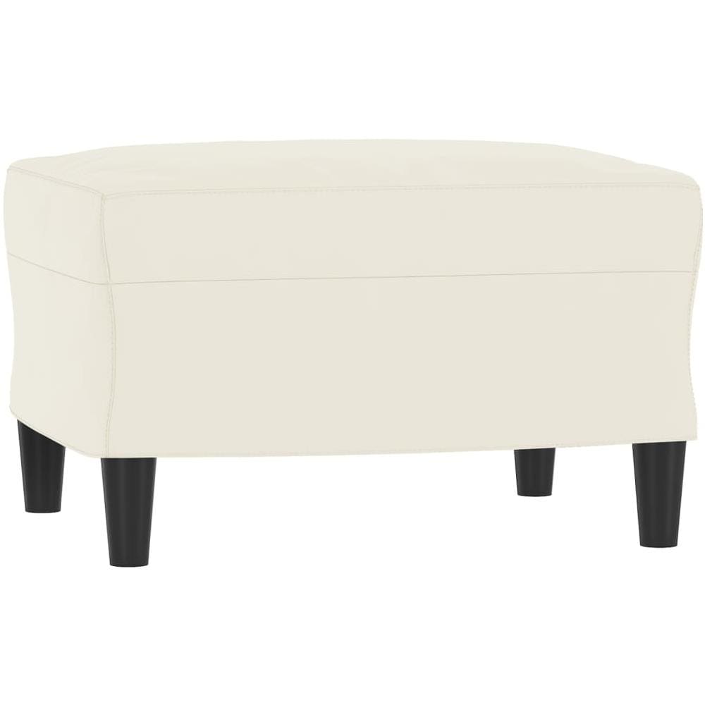 Poggiapiedi Crema 60x50x41 Cm In Velluto - Foto 2