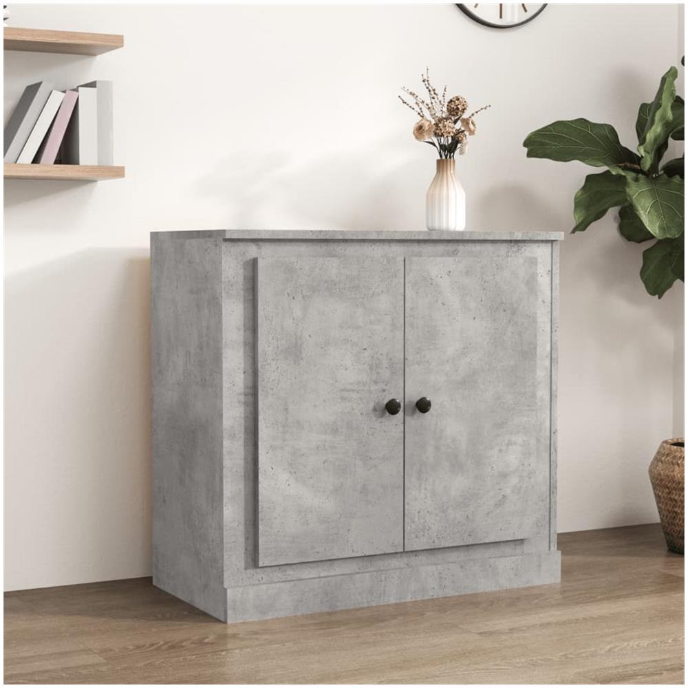 Credenza Grigio Cemento 70x35,5x67,5 Cm In Legno Multistrato - Foto 1