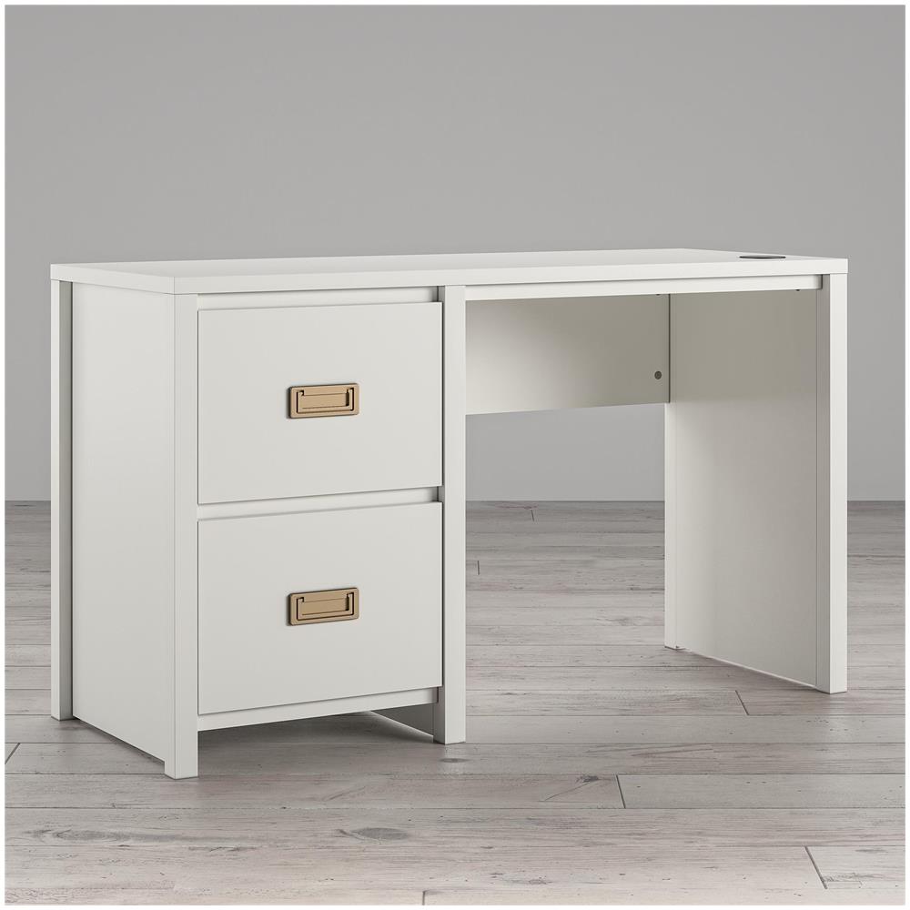 Monarch Hill Scrivania A Piedistallo Con 2 Cassetti In Mdf Bianco - Foto 6