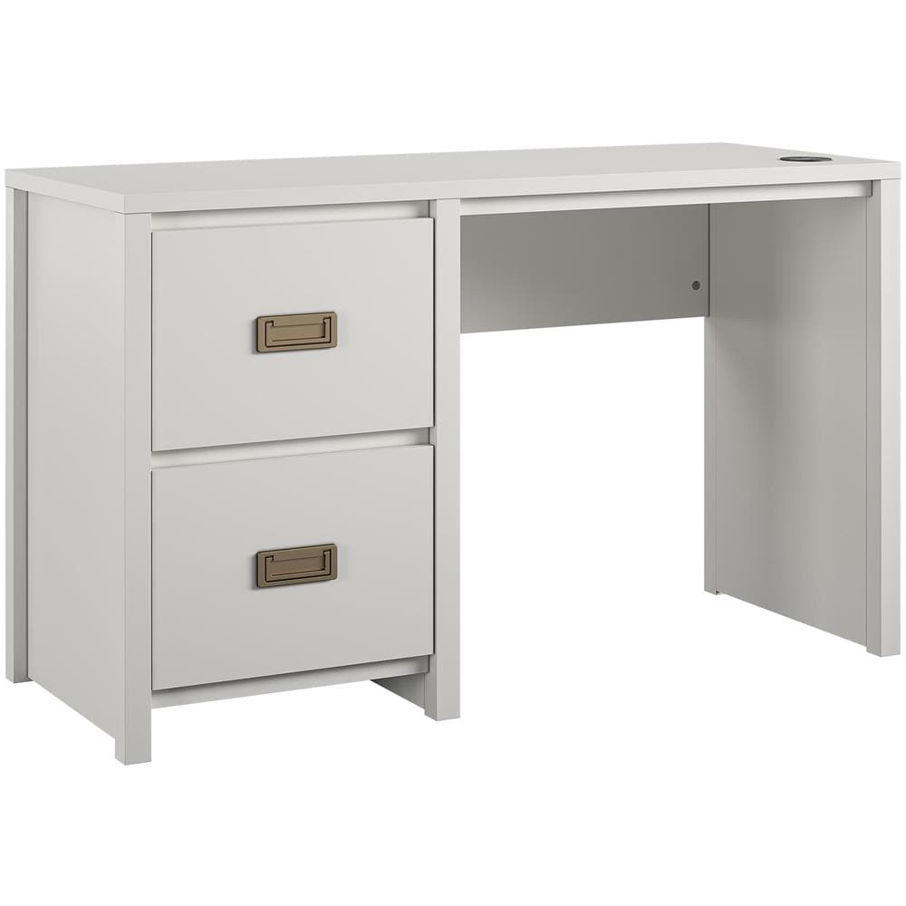 Monarch Hill Scrivania A Piedistallo Con 2 Cassetti In Mdf Bianco - Foto 1