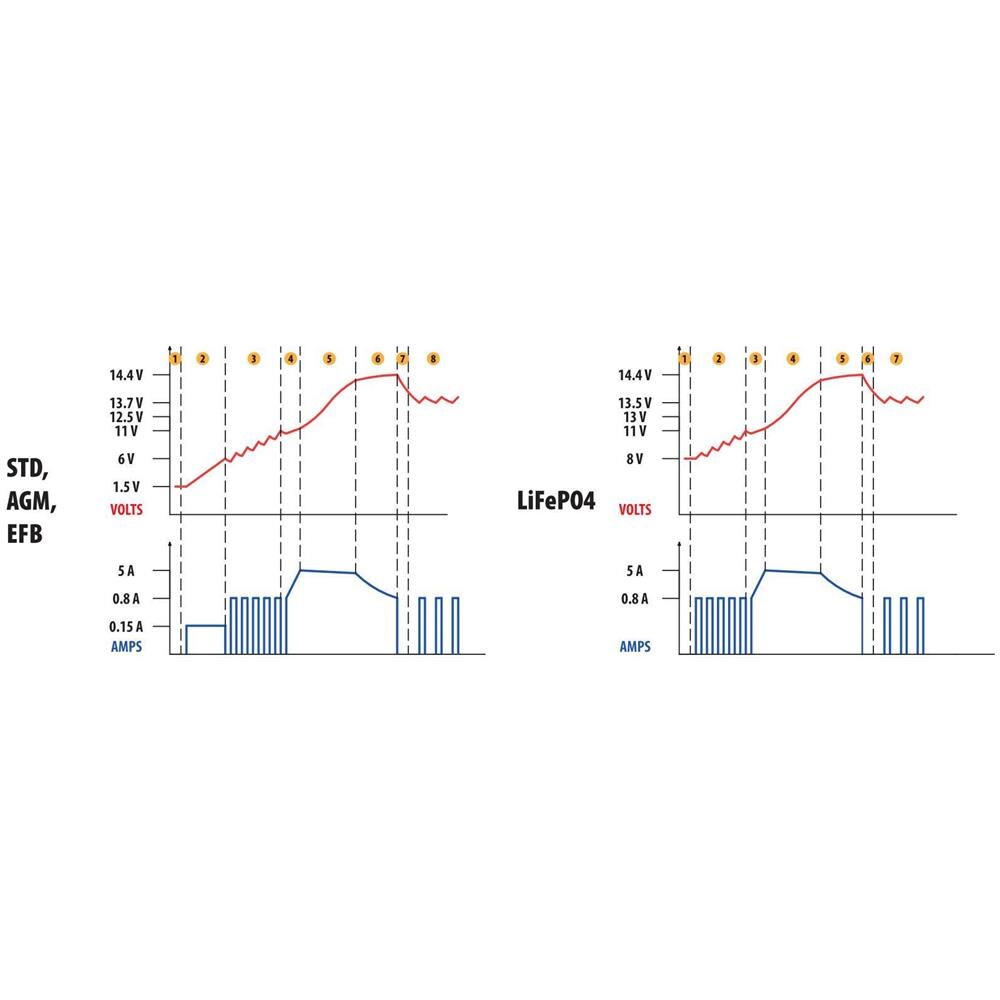 Amperomatic Pro, Caricabatteria Intelligente, 12v - 5a - Foto 3