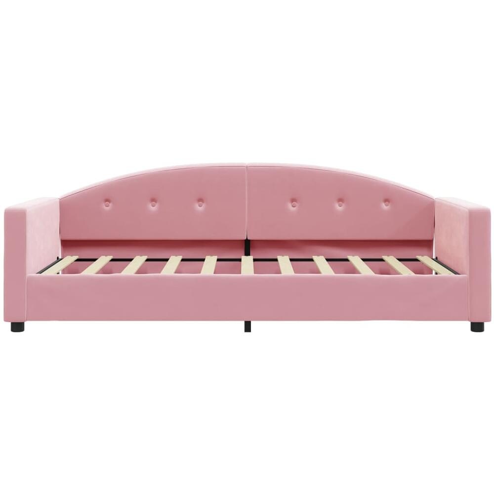 Letto Da Giorno Rosa 80x200 Cm In Velluto - Foto 2