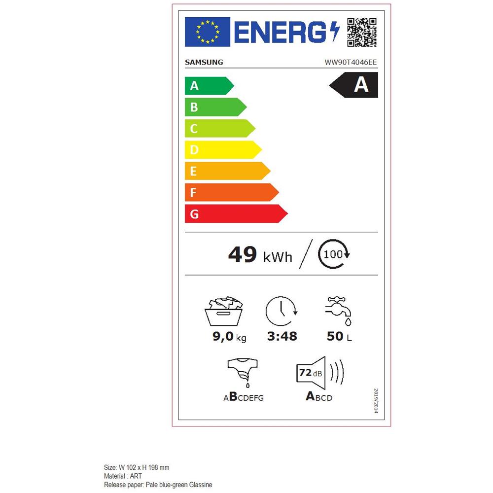 Lavatrice Standard WW90T4046EE 9 Kg Classe A Centrifuga 1400 giri - Foto 2