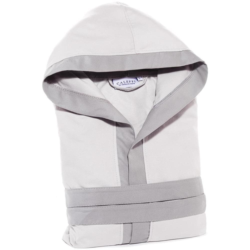 Accappatoio Con Cappuccio Spugnissima Tecno Bicolor In Microfibra Colore Argentato Misura Xxl - Foto 1