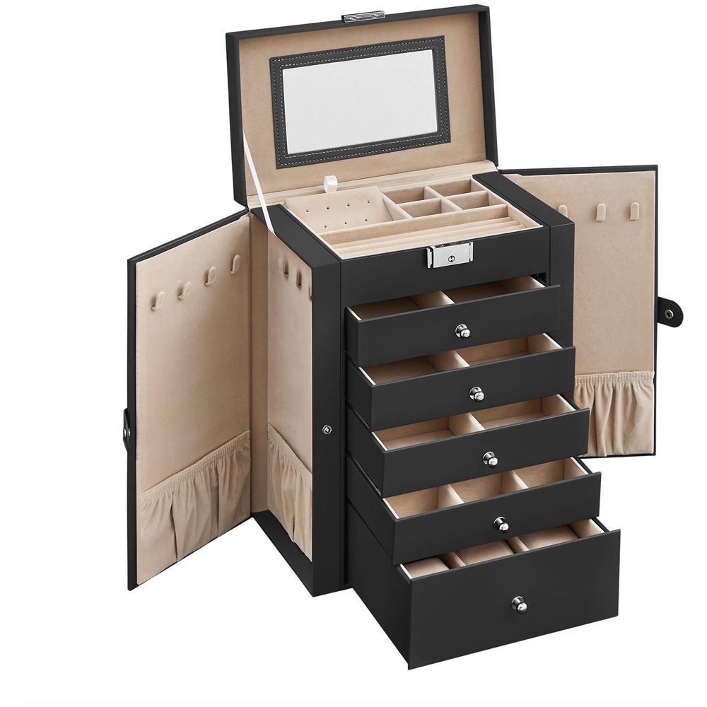 Portagioie con specchio, elegante design nero - JBC152B01 - Foto 2