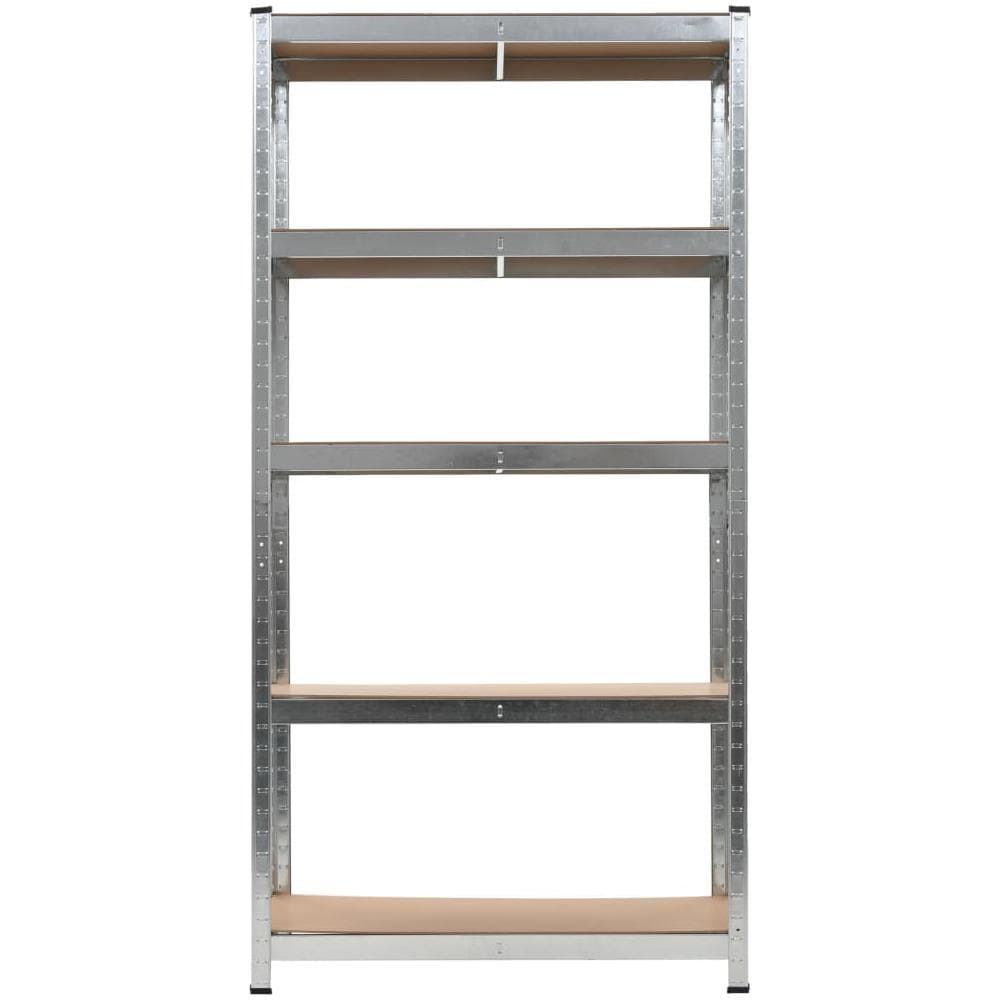 Questi scaffali resistenti sono la scelta ideale sia per lo stoccaggio residenziale che per quello commerciale, e offrono un ampio spazio dove tenere tutto in ordine. Materiale robusto: Gli scaffali portaoggetti sono costituiti da telai in acciaio e tavole in legno multistrato. I telai in acciaio garantiscono robustezza e stabilità, mentre il legno ingegnerizzato offre forza, stabilità, e resistenza all'umidità. Forte capacità di carico: Grazie al grande spessore del materiale - Foto 2