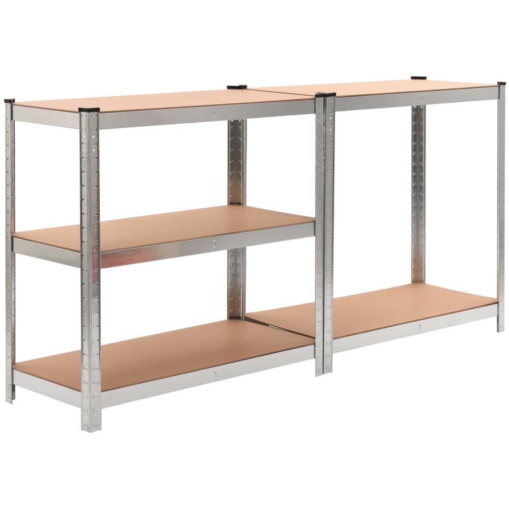 Questi scaffali resistenti sono la scelta ideale sia per lo stoccaggio residenziale che per quello commerciale, e offrono un ampio spazio dove tenere tutto in ordine. Materiale robusto: Gli scaffali portaoggetti sono costituiti da telai in acciaio e tavole in legno multistrato. I telai in acciaio garantiscono robustezza e stabilità, mentre il legno ingegnerizzato offre forza, stabilità, e resistenza all'umidità. Forte capacità di carico: Grazie al grande spessore del materiale - Foto 9