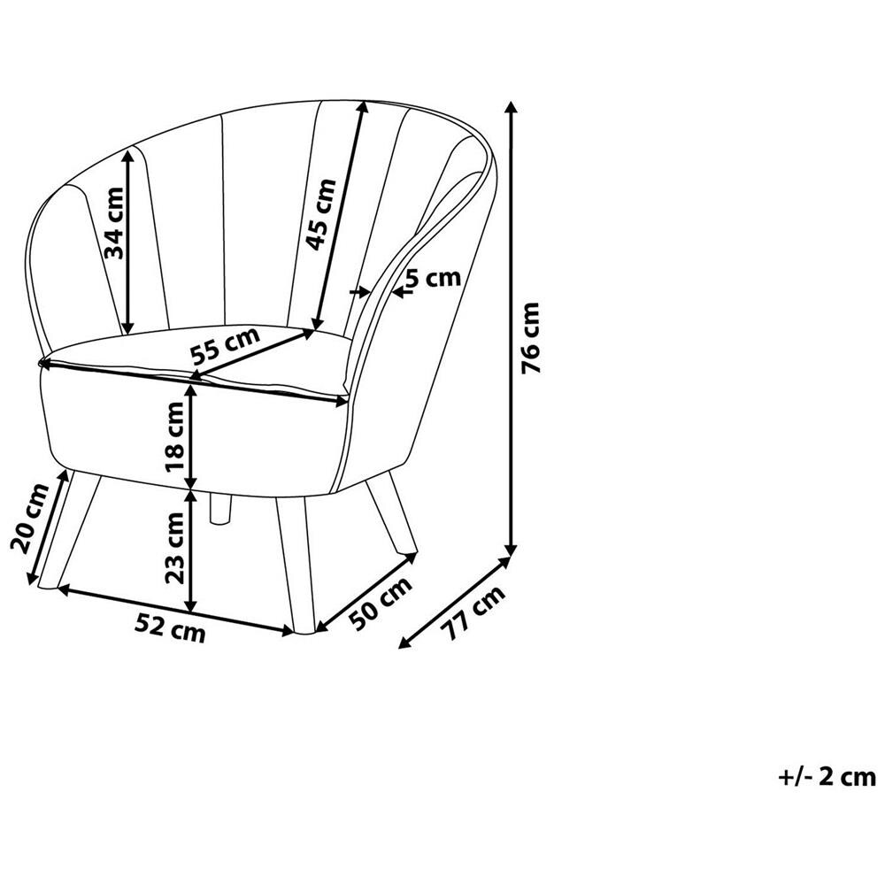 Poltrona In Velluto Rosa Dala - Foto 2