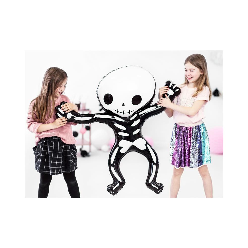 Partydeco - Palloncino In Alluminio Scheletro Bianco E Nero 84 Cm - Foto 2