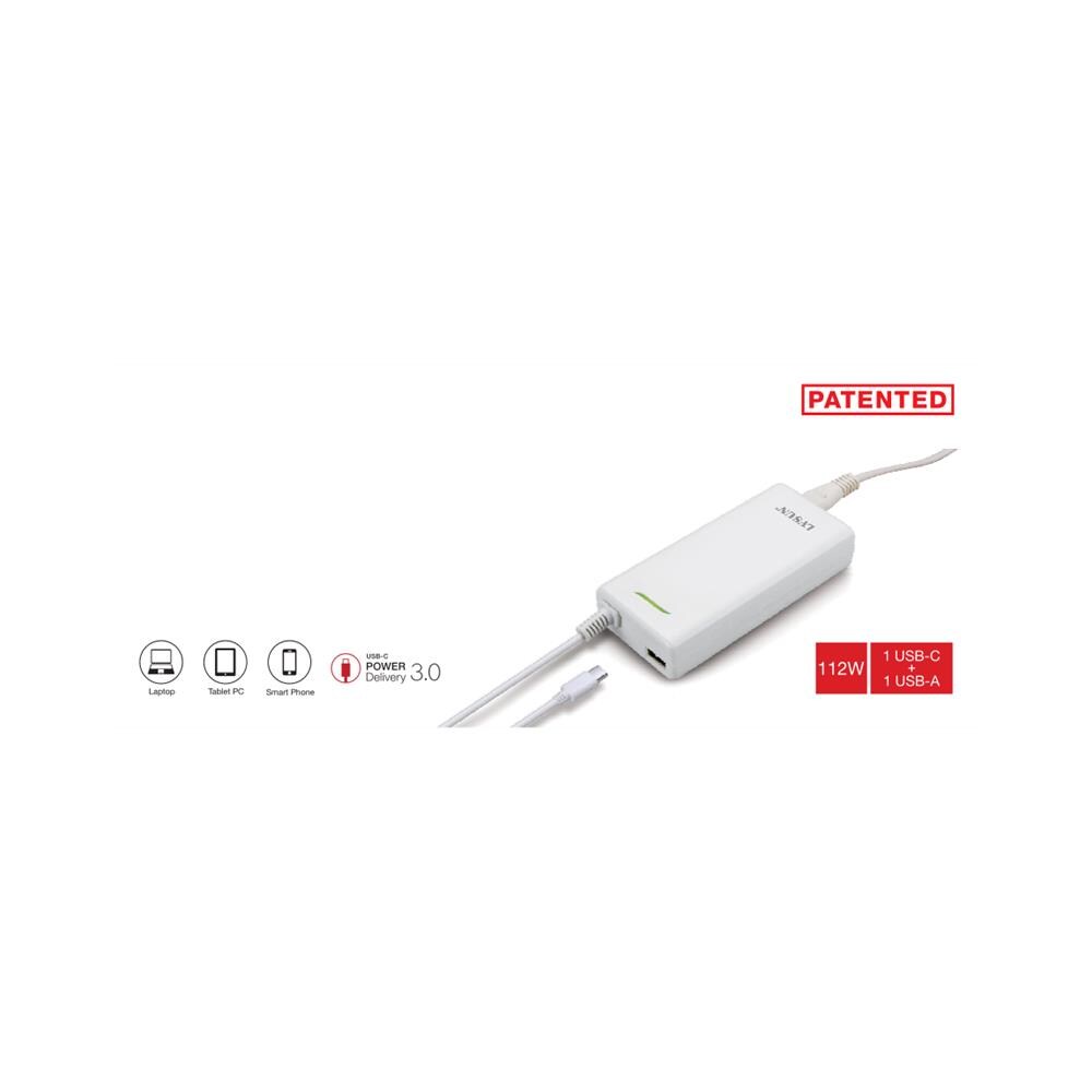 Adattatore Universale Ultra Sottile Da 112 Watt 1 Porta Usb-a E 1 Porta Usb-c Pd 3.0 E Qc 3.0 - Foto 2