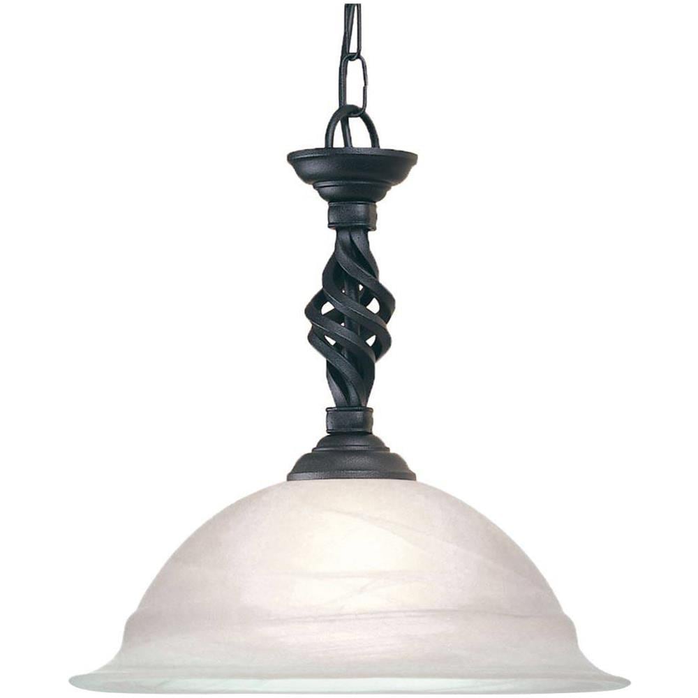 Sospensione A Soffitto A Cupola A 1 Luce Nera, E27 - Foto 1