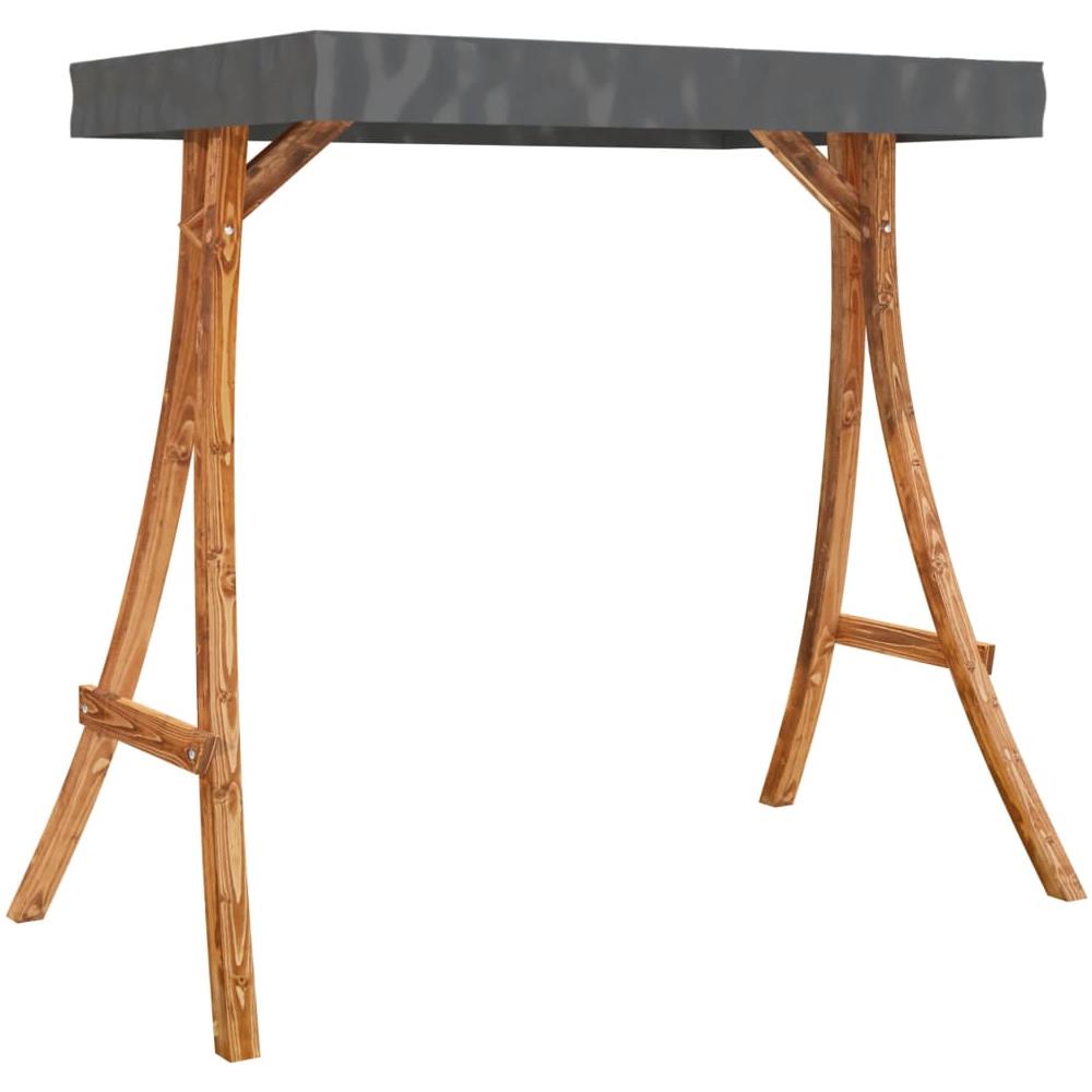 Altalena Con Tetto Antracite Legno Di Abete Con Finitura Teak - Foto 1
