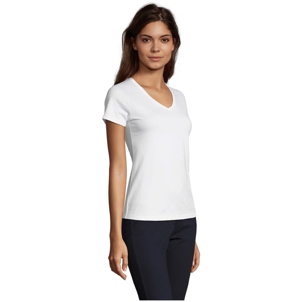 T-shirt Donna Imperiale Con Scollo A V Taglia L Bianca - Foto 3